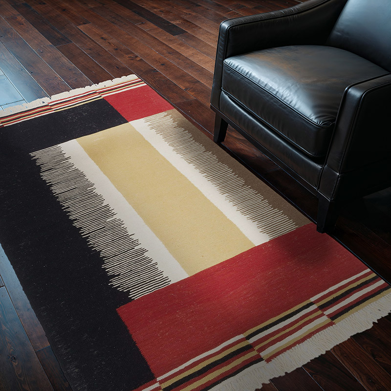 New Handwoven Turkish Kilim Rug - 4' 1" x 6'  (49" x 72") - K0065389