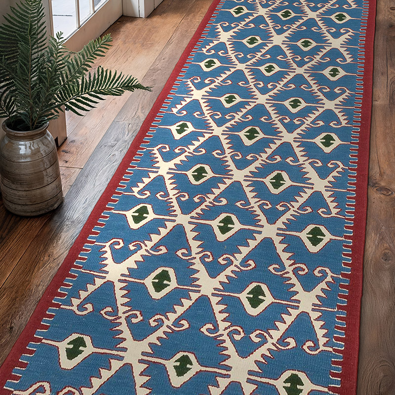 Yeni Kök Boya El Dokuma Yolluk Kilim - 94 cm x 306 cm - K0065391