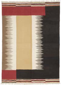 New Handwoven Turkish Kilim Rug - 6' 1" x 8' 3" (73" x 99")