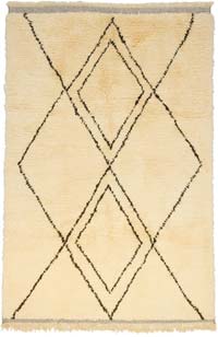 New Moroccan Style Hand-Knotted Tulu Rug - 5' 5" x 8' 1" (65" x 97")