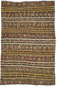 Vintage Anatolian Kilim Rug - 6' 7" x 9' 10" (79" x 118")