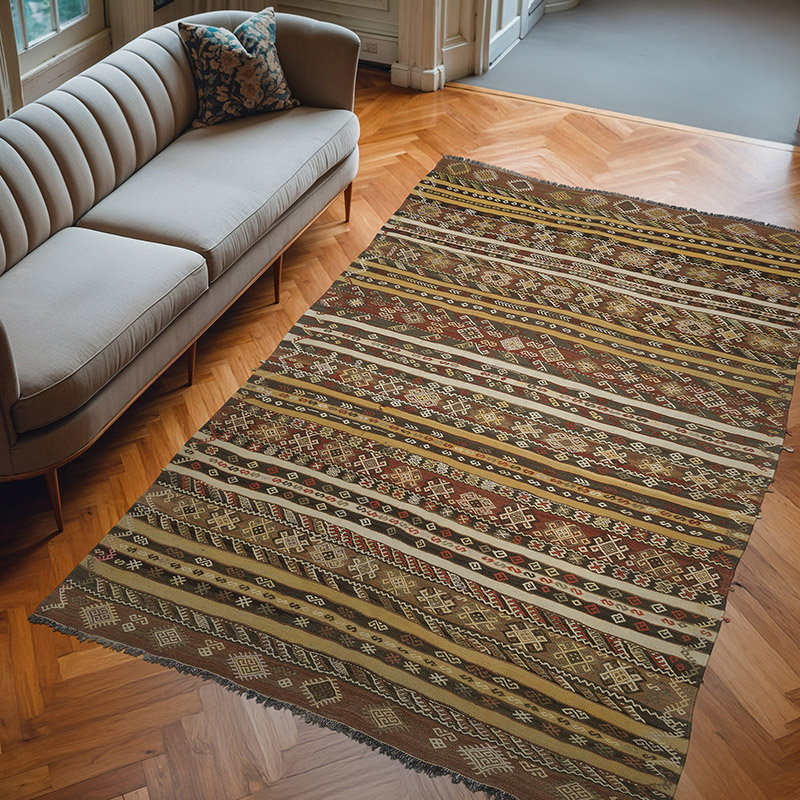 Alfombra Vintage Anatolian Kilim - 200 cm x 300 cm - K0065440