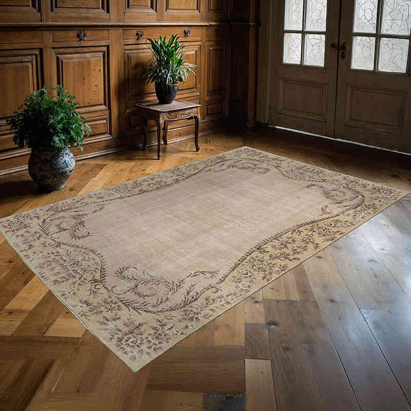 Alfombra Vintage Turca Anudada a Mano - 176 cm x 261 cm - K0065446