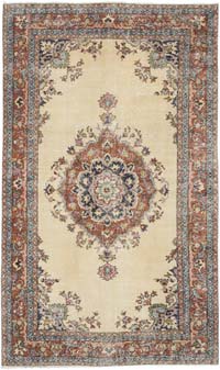 Alfombra Vintage Turca Anudada a Mano - 147 cm x 245 cm
