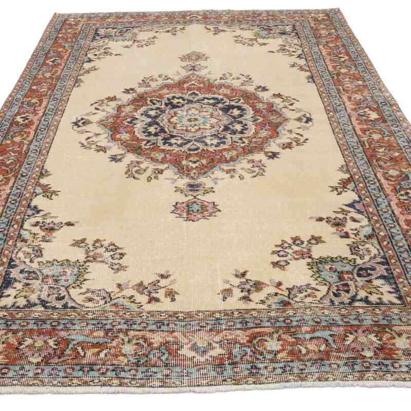 Vintage Turkish Hand-Knotted Rug - 4' 10" x 8'  (58" x 96") - K0065452