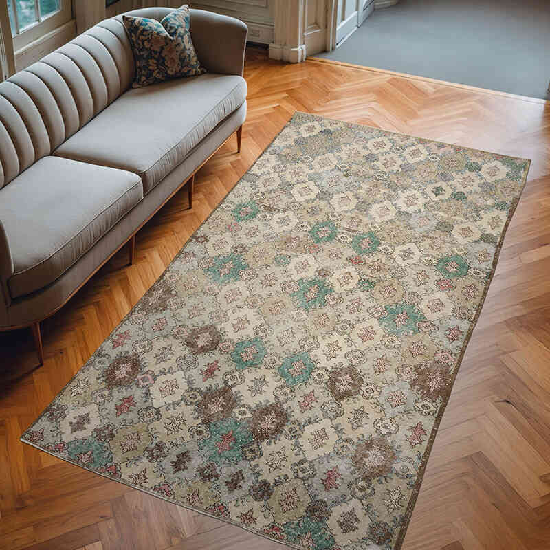 Vintage Turkish Hand-Knotted Rug - 5' 7" x 9' 11" (67" x 119") - K0065458