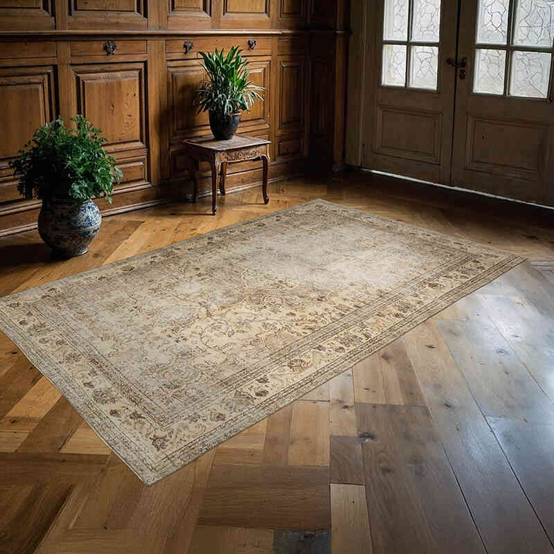 Vintage Turkish Hand-Knotted Rug - 5' 1" x 8' 5" (61" x 101") - K0065472