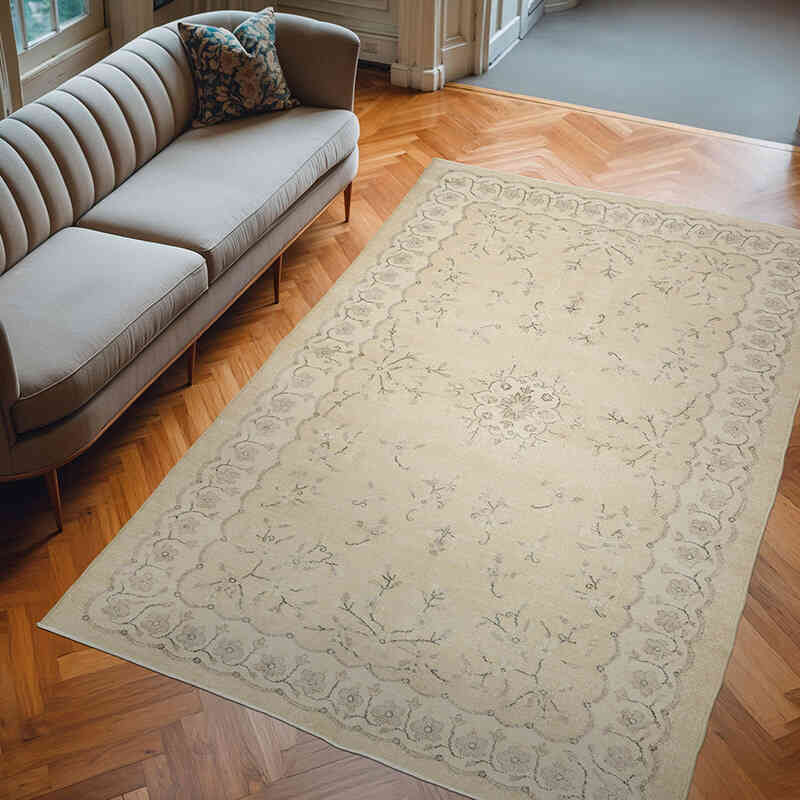 Vintage Turkish Hand-Knotted Rug - 6' 4" x 9' 8" (76" x 116") - K0065478