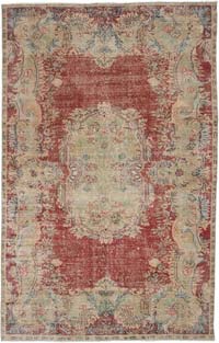 Vintage Turkish Hand-Knotted Rug - 5' 9" x 8' 11" (69" x 107")