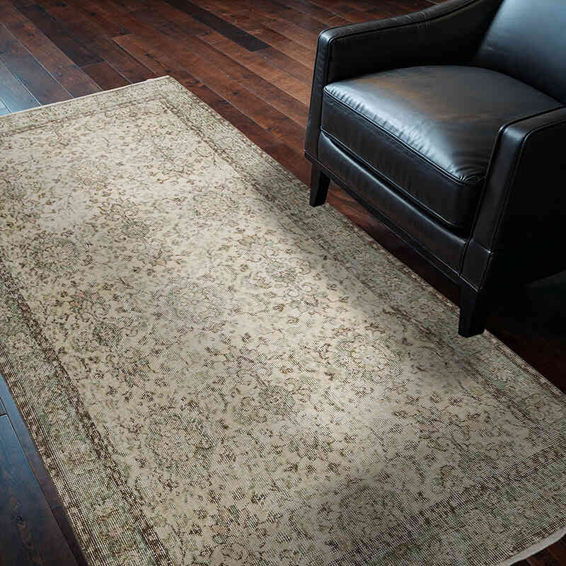 Alfombra Vintage Turca Anudada a Mano - 120 cm x 210 cm - K0065482