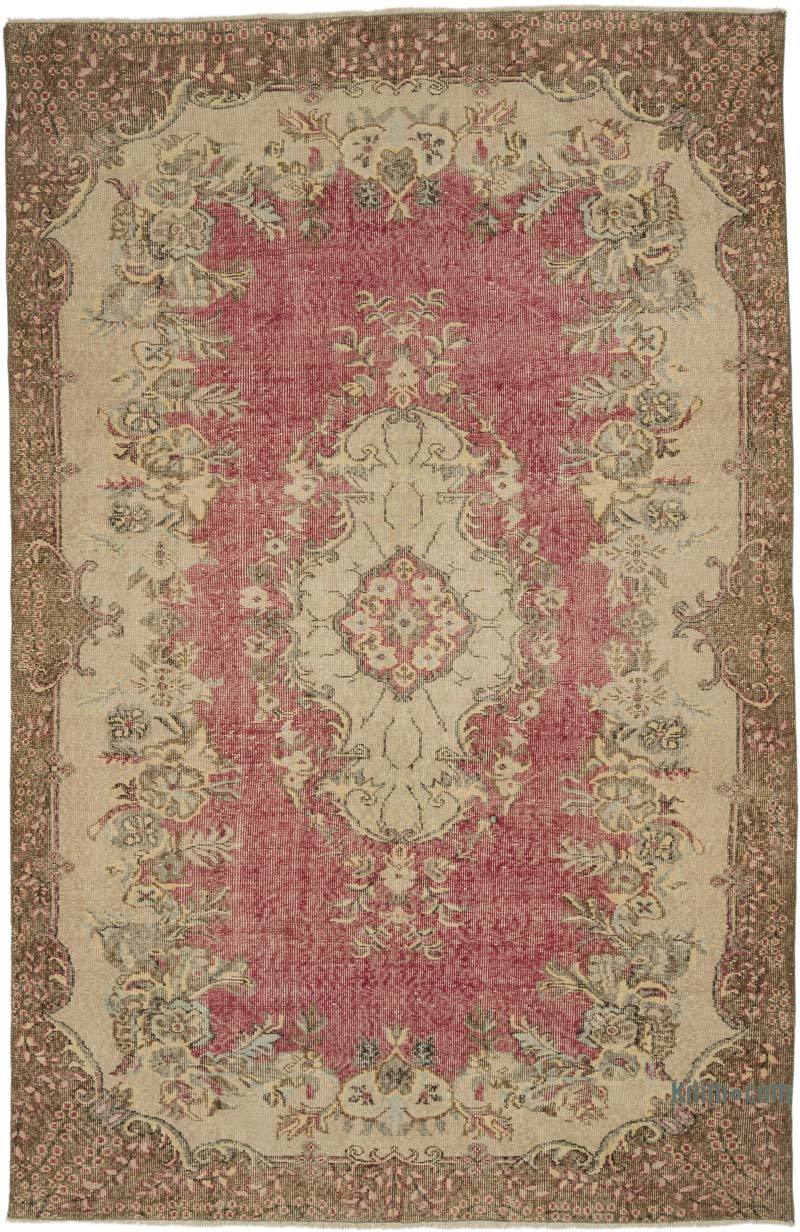 Vintage Turkish Hand-Knotted Rug - 6'  x 9' 3" (72" x 111") - K0065483