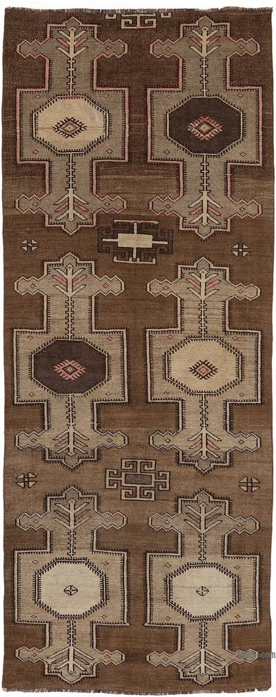 Vintage Turkish Hand-Knotted Rug - 3' 3" x 8' 11" (39 in. x 107 in.)