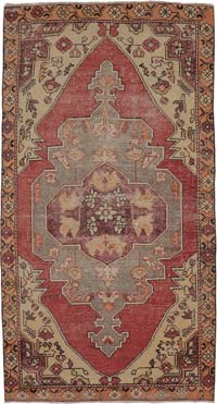El Dokuma Vintage Halı - 127 cm x 247 cm