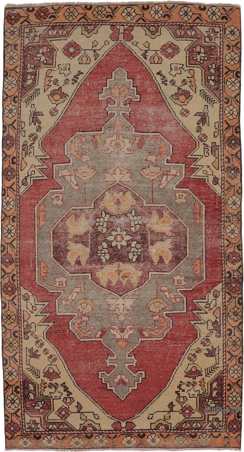 Alfombra Vintage Turca Anudada a Mano - 127 cm x 247 cm - K0065491