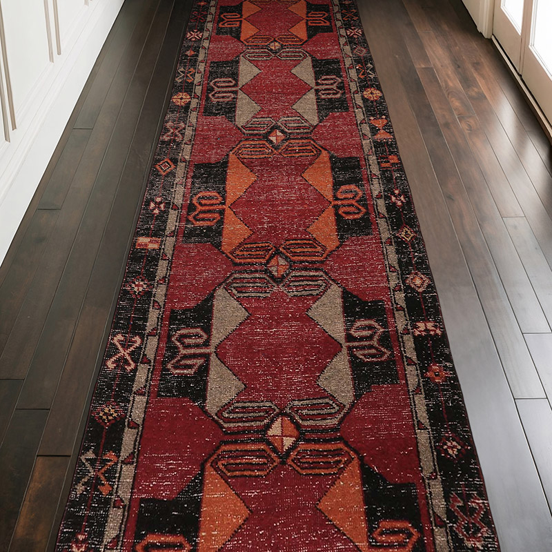 Vintage Turkish Hand-Knotted Runner - 3' 7" x 10' 10" (43" x 130") - K0065498