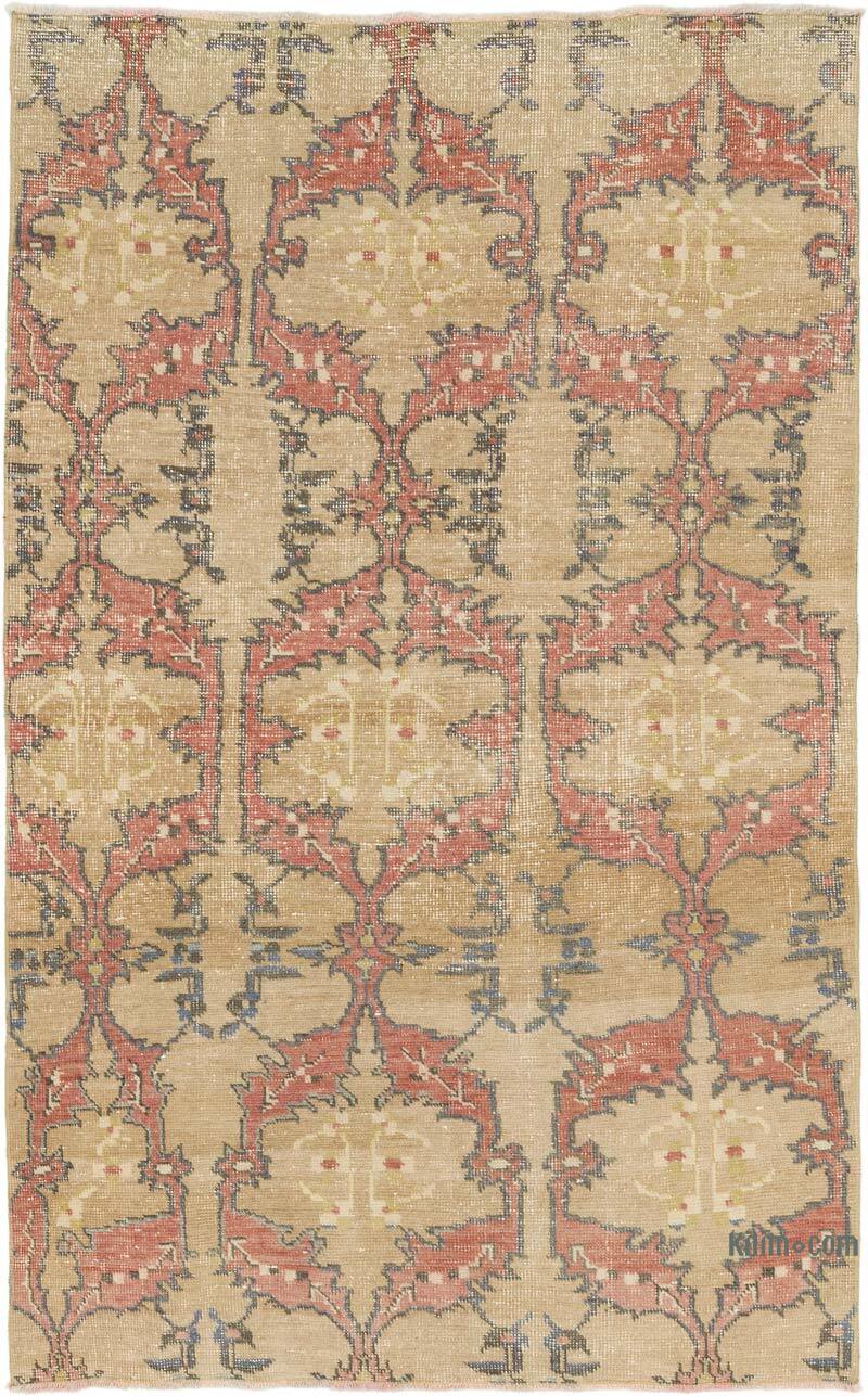 Alfombra Vintage Turca Anudada a Mano - 138 cm x 214 cm - K0065503