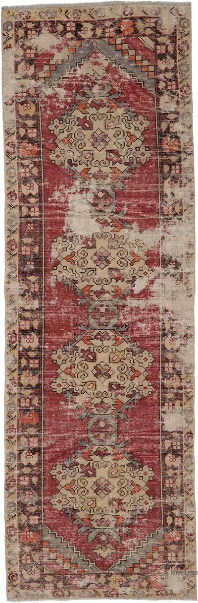 Vintage Turkish Hand-Knotted Runner - 2' 11" x 9' 5" (35 in. x 113 in.)