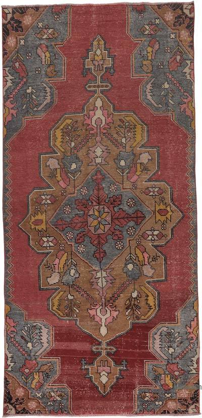 Vintage Turkish Hand-Knotted Rug - 3' 10" x 8'  (46 in. x 96 in.)