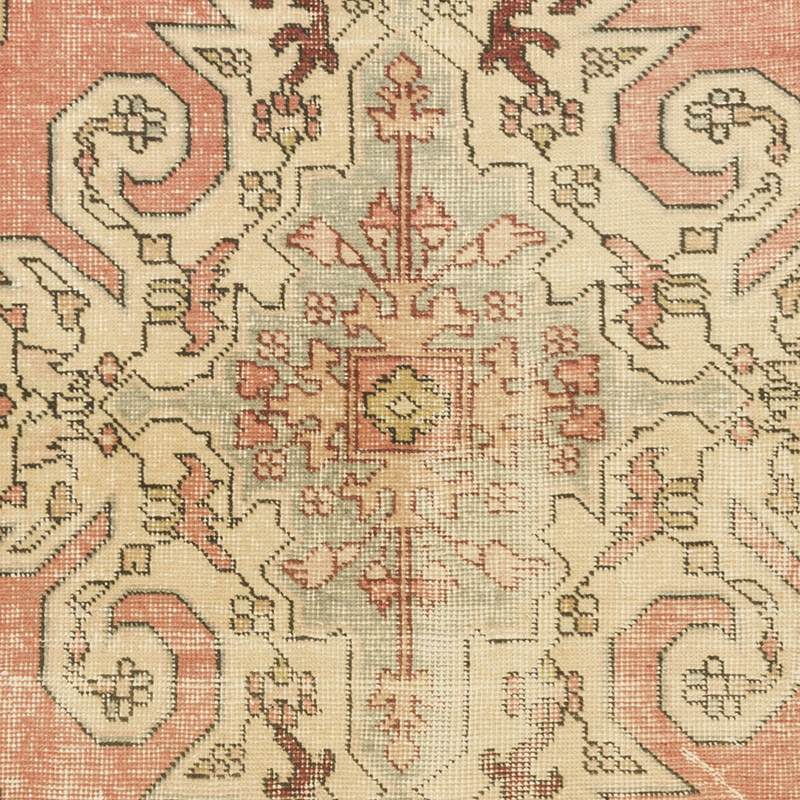 Alfombra Vintage Turca Anudada a Mano - 113 cm x 204 cm - K0065522