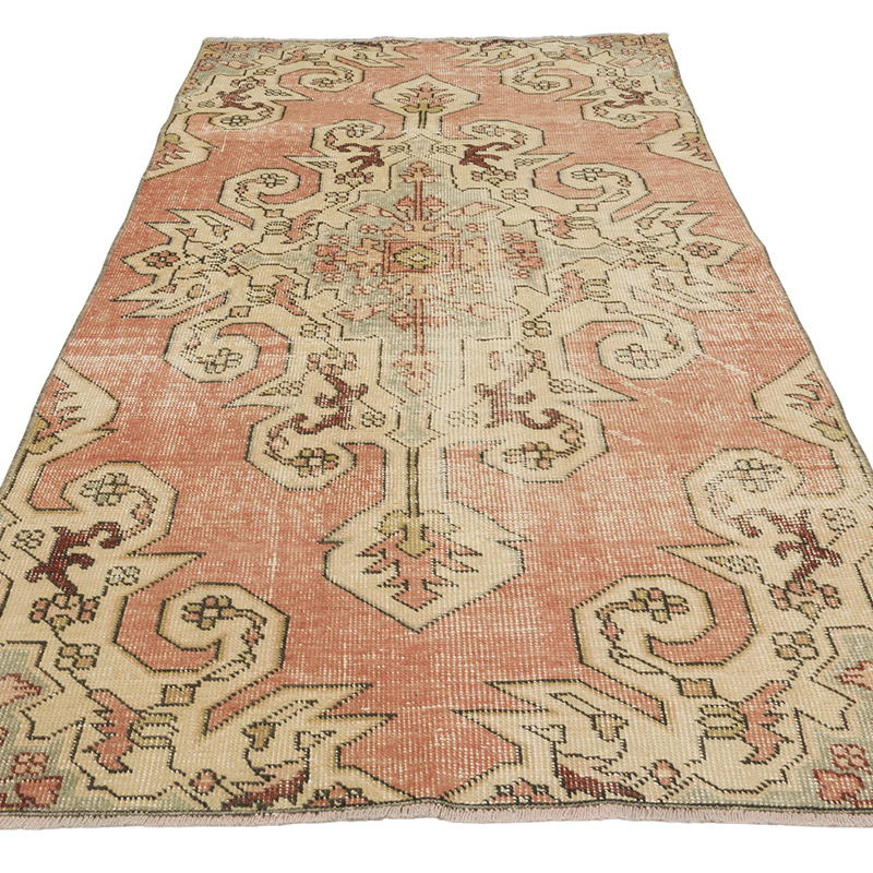 Alfombra Vintage Turca Anudada a Mano - 113 cm x 204 cm - K0065522