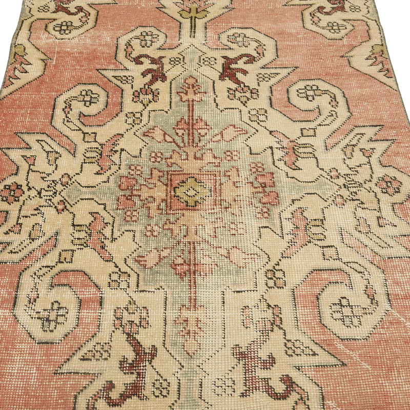 Alfombra Vintage Turca Anudada a Mano - 113 cm x 204 cm - K0065522