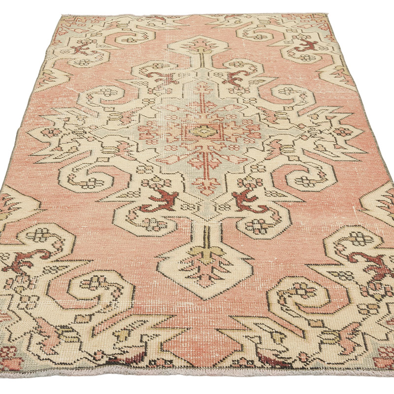 Alfombra Vintage Turca Anudada a Mano - 113 cm x 204 cm - K0065522