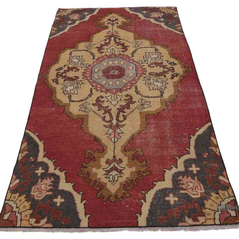Vintage Turkish Hand-Knotted Rug - 3' 9" x 7' 11" (45" x 95") - K0065545