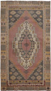 Vintage Turkish Hand-Knotted Rug - 4' 1" x 7' 9" (49" x 93")