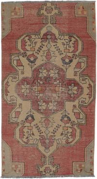 El Dokuma Vintage Halı - 102 cm x 185 cm