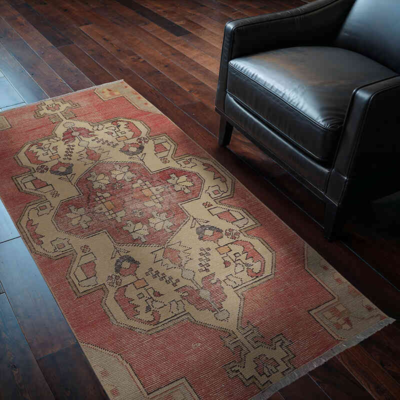 Vintage Turkish Hand-Knotted Rug - 3' 4" x 6' 1" (40" x 73") - K0065548