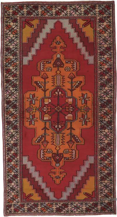 Vintage Turkish Hand-Knotted Rug - 4' 11" x 9'  (59 in. x 108 in.)