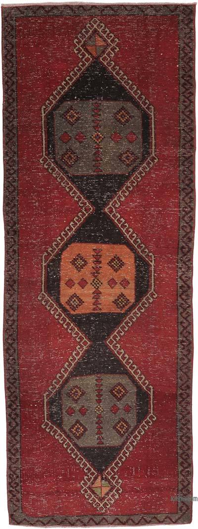 Vintage Turkish Hand-Knotted Runner - 3' 4" x 8' 11" (40 in. x 107 in.)