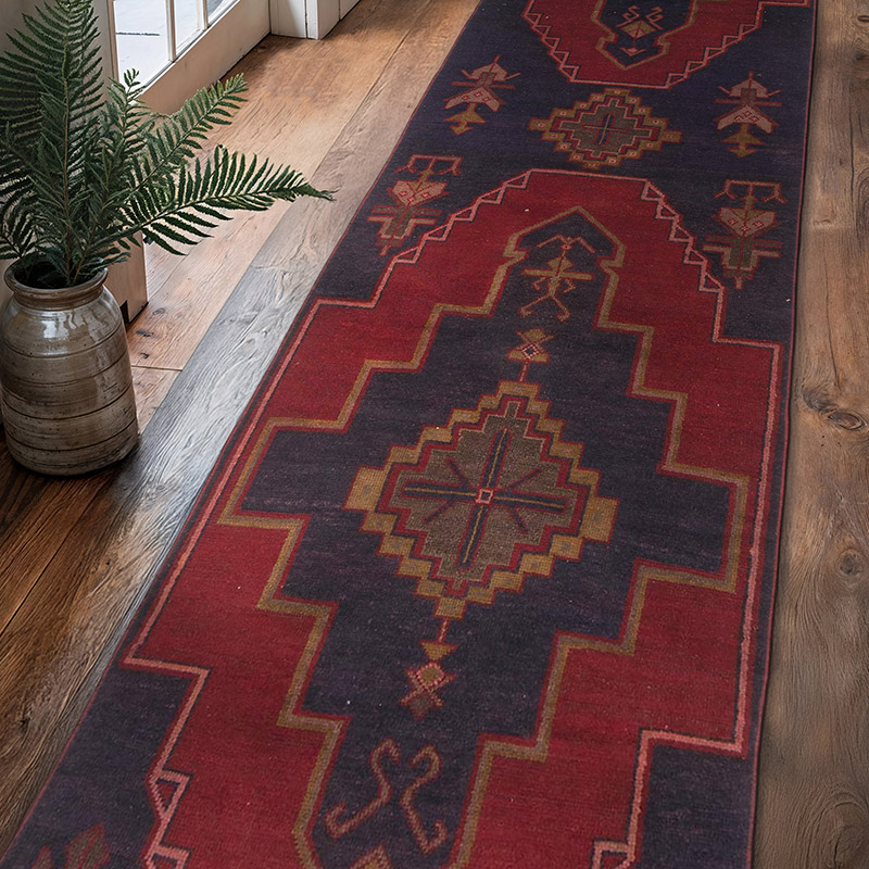Alfombra Turca Vintage De Pasillo - 92 cm x 326 cm - K0065557