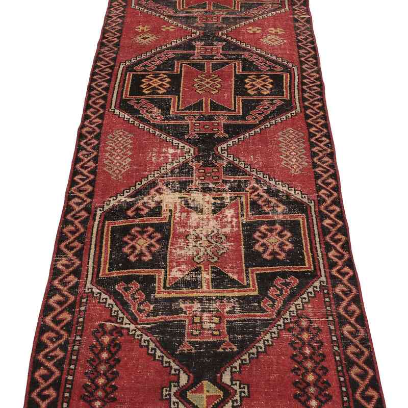 Vintage Turkish Hand-Knotted Runner - 3' 5" x 10' 6" (41 in. x 126 in.) - K0065562