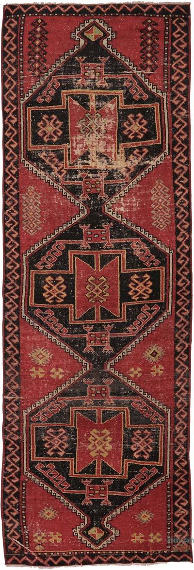 Vintage Turkish Hand-Knotted Runner - 3' 5" x 10' 6" (41 in. x 126 in.)
