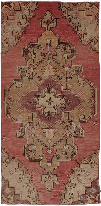 Vintage Turkish Hand-Knotted Rug - 3' 8" x 7' 9" (44 in. x 93 in.)