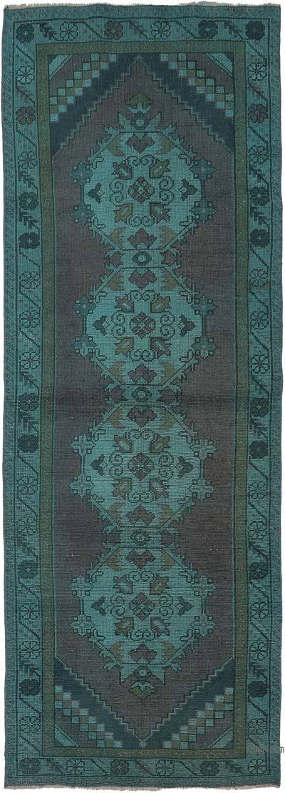 Vintage Turkish Hand-Knotted Runner - 3' 1" x 9'  (37 in. x 108 in.)