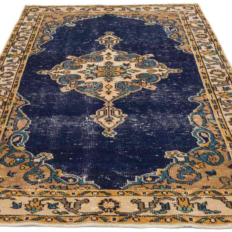 Alfombra Vintage Turca Anudada a Mano - 126 cm x 190 cm - K0065590