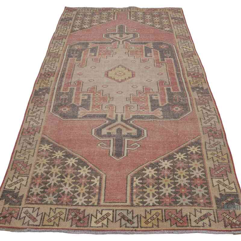 Alfombra Vintage Turca Anudada a Mano - 118 cm x 246 cm - K0065594