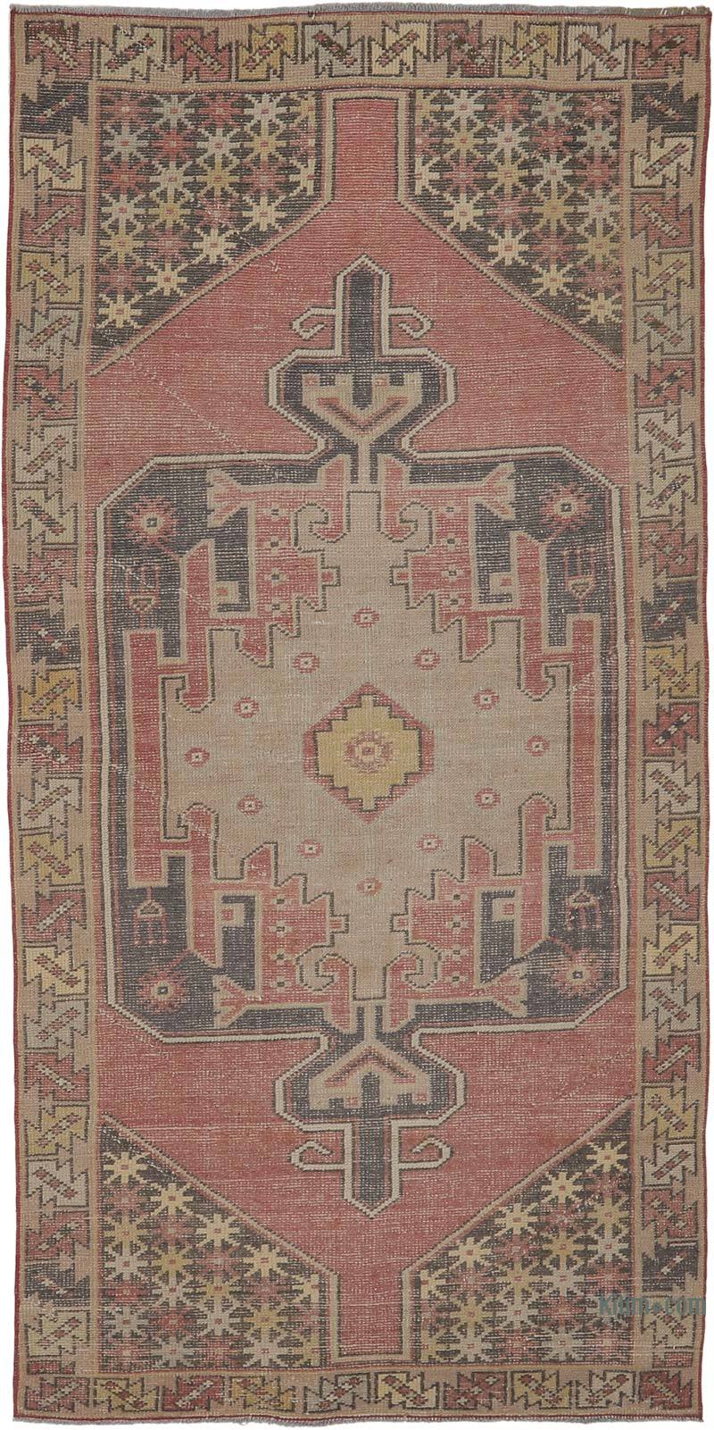 Alfombra Vintage Turca Anudada a Mano - 118 cm x 246 cm - K0065594