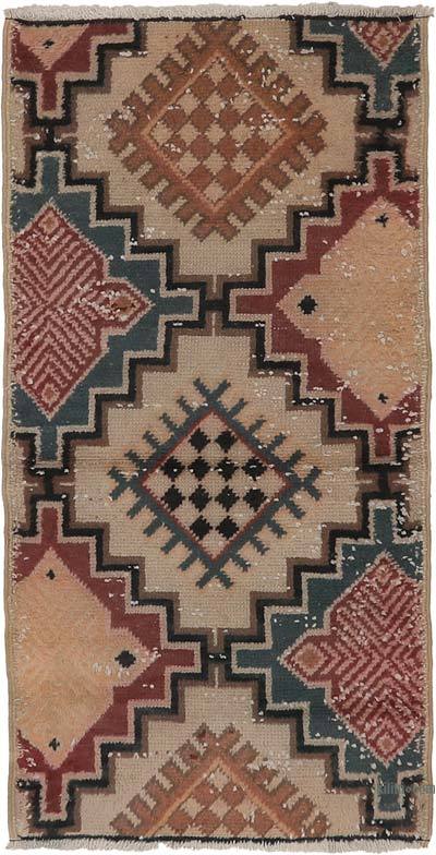 Alfombra Vintage Turca Anudada a Mano - 72 cm x 142 cm