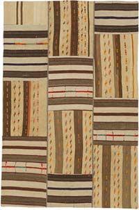 Patchwork Kilim Rug - 4' 7" x 6' 11" (55" x 83")