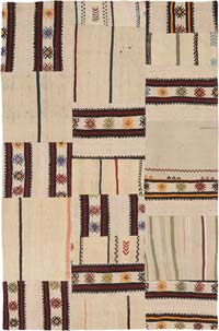 Patchwork Kilim Rug - 4' 5" x 6' 10" (53" x 82")