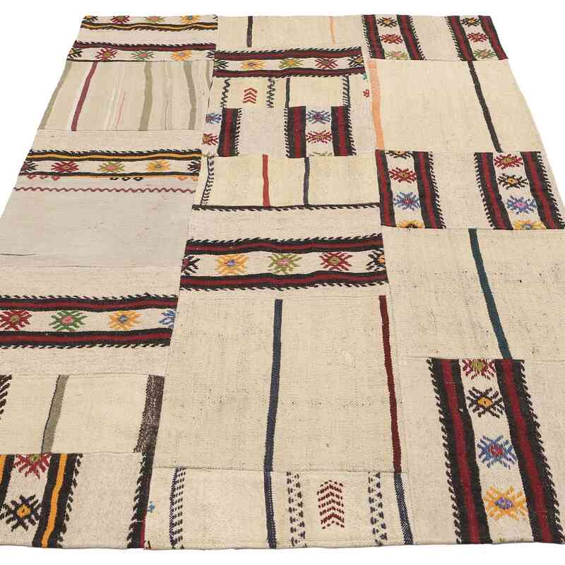 Patchwork Kilim Rug - 4' 5" x 6' 10" (53" x 82") - K0065616