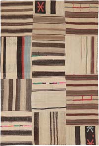 Patchwork Kilim Rug - 4' 5" x 6' 8" (53" x 80")