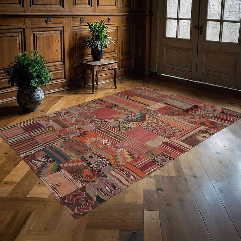 Patchwork Kilim Rug - 4' 10" x 7' 4" (58" x 88") - K0065635