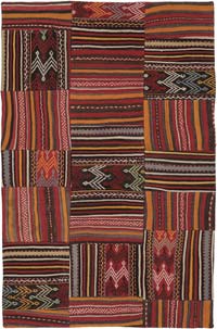 Alfombra Kilim de Retazos - 120 cm x 224 cm