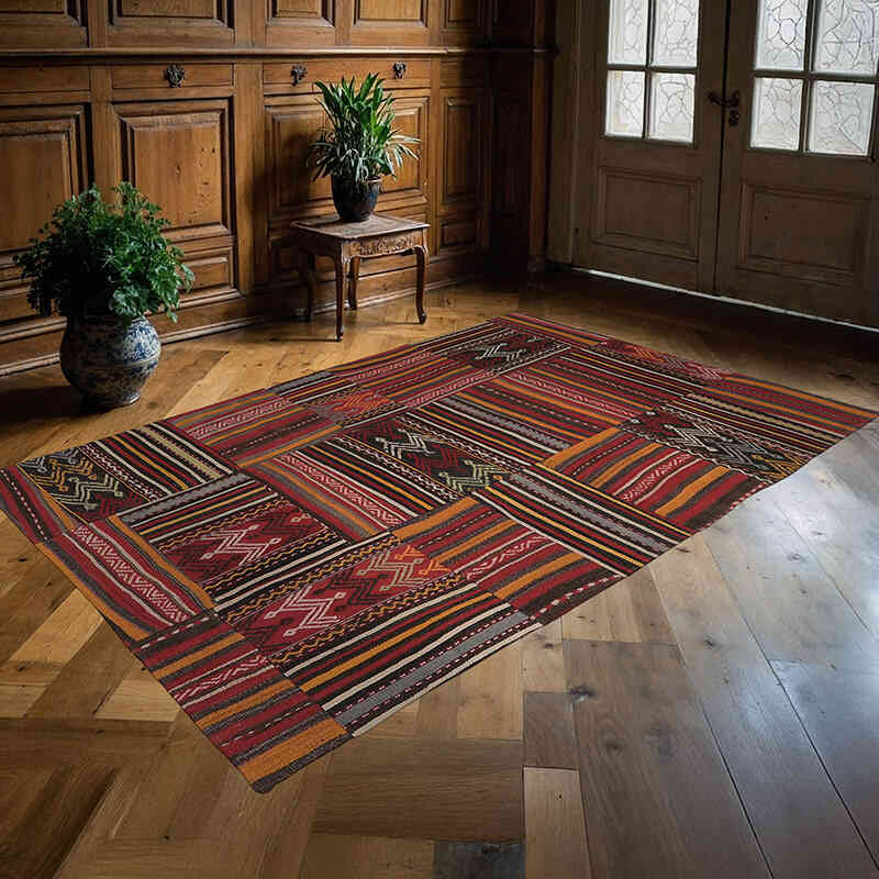 Alfombra Kilim de Retazos - 120 cm x 224 cm - K0065636