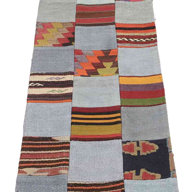 Patchwork Kilim Yolluk - 47 cm x 206 cm - K0065646