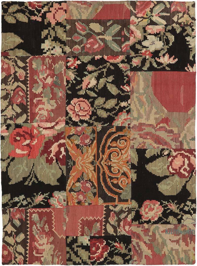 Patchwork Kilim Rug - 4' 5" x 6' 4" (53 in. x 76 in.) - K0065657